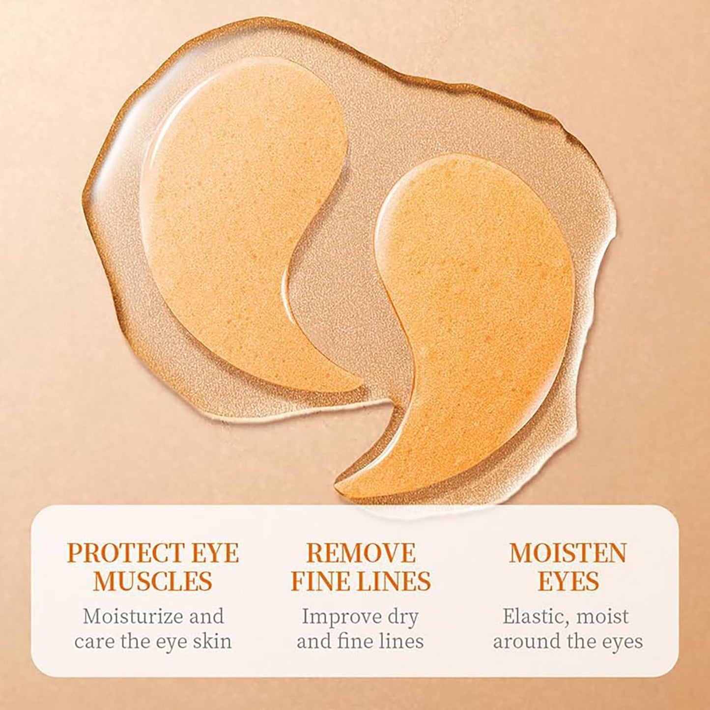 Vitamin C & Collagen Eye Patches for Dark Circles, Anti-Wrinkle, Anti-Aging Under Eye Masks - Puffiness and Eye Bags Removal Treatment for Women 60Pcs