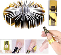 100 Pcs Nail Forms Self Adheisive Paper Nail Form Stickers Sculpting UV Builder Gel Polygel Nail Art Nail Extension Form - Professional Salon & Home Use