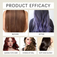 Hair Dye Shampoo,Hair Dye Sham-poo,Instant Ha-ir Dy-es Shampoo,Ha-ir Colour Sham-poo Care,3 In 1 Instant Hairs D-ye Sham-poos,Easy to Use Shampoos D-ye,Colour Shampoos to Cover Grey Hairs,Purple