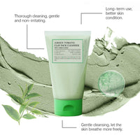 ISBEAUSOLS Green Tomato Clay Mask - Face Masks Skincare - Korean Face Mask - Clay Face Mask Facial kit - Face Masks Beauty with Green Mask Stick Clean Pore Gentle Nourish Face Care