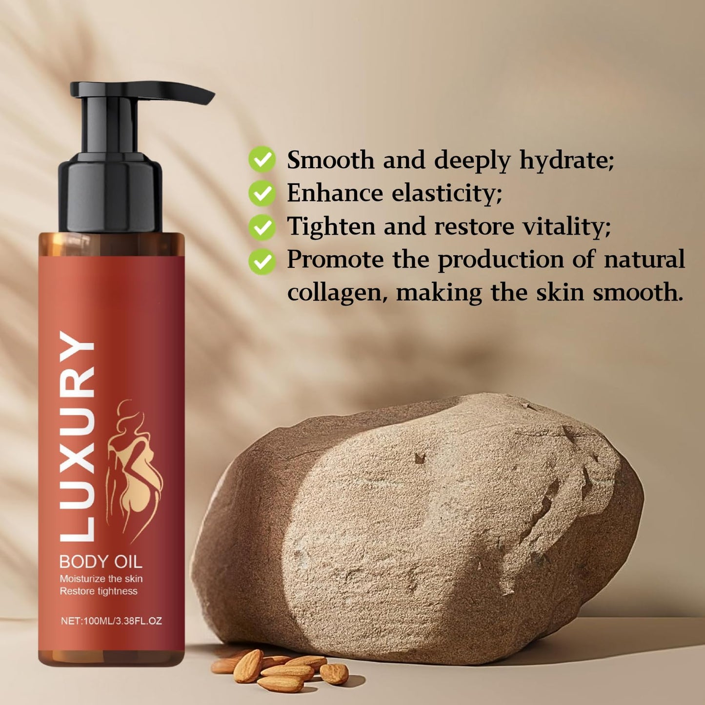 2 PCS Magic Luxury Body Oil for Women, Magic Firming Body Oils, Body Moisturizing Oil, Massage Oils for Scars Plumping And Moisturizing Body Butter For Arms, Chest, Thighs and Tums 100 ML