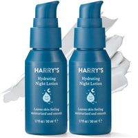 Harry's Hydrating Night Lotion, Night Moisturiser for Face, Lightweight 50ml, 2 Pack