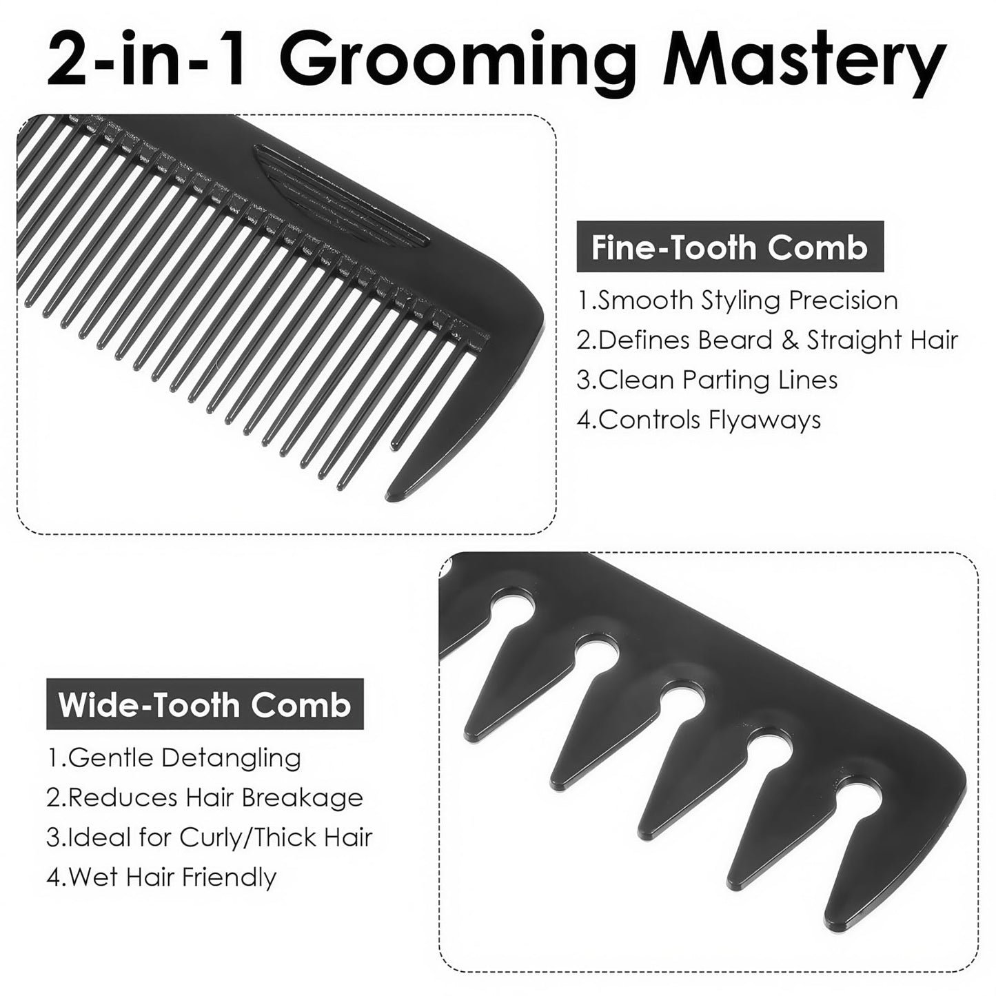 2-In-1 Folding Pocket Comb for Men,Folding Comb Travel Foldable Brush Co/mb Portable Hair Brush,Portable Fine Tooth & Wide Tooth Travel Co-mb,Foldable Hair Br/ush,Fold-ing Co/mb,Tra-vel Br/ush
