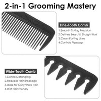 2-In-1 Folding Pocket Comb for Men,Folding Comb Travel Foldable Brush Co/mb Portable Hair Brush,Portable Fine Tooth & Wide Tooth Travel Co-mb,Foldable Hair Br/ush,Fold-ing Co/mb,Tra-vel Br/ush