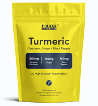 formula max5 nutrition Turmeric Tablets 2400mg (per Serving) with Black Pepper & Ginger | 120 High Strength Curcumin Supplements | Vegan and Gluten Free | UK Made