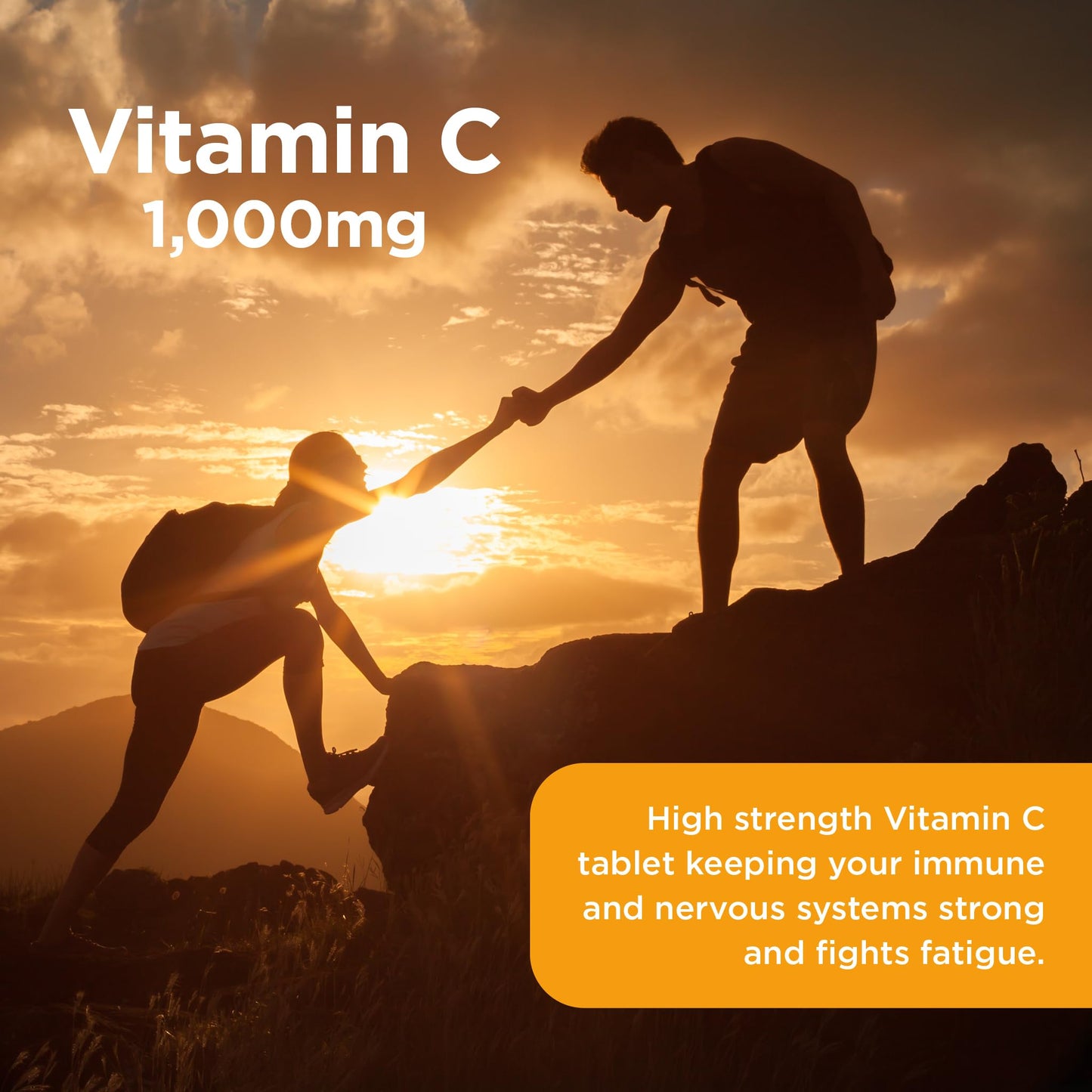 healthspan Healthspan Vitamin C 1,000mg (10 Months' Supply) | Support Your Immune Health | Reduces Tiredness & Fatigue and Supports Joint, Skin & Bone Health | Vegan