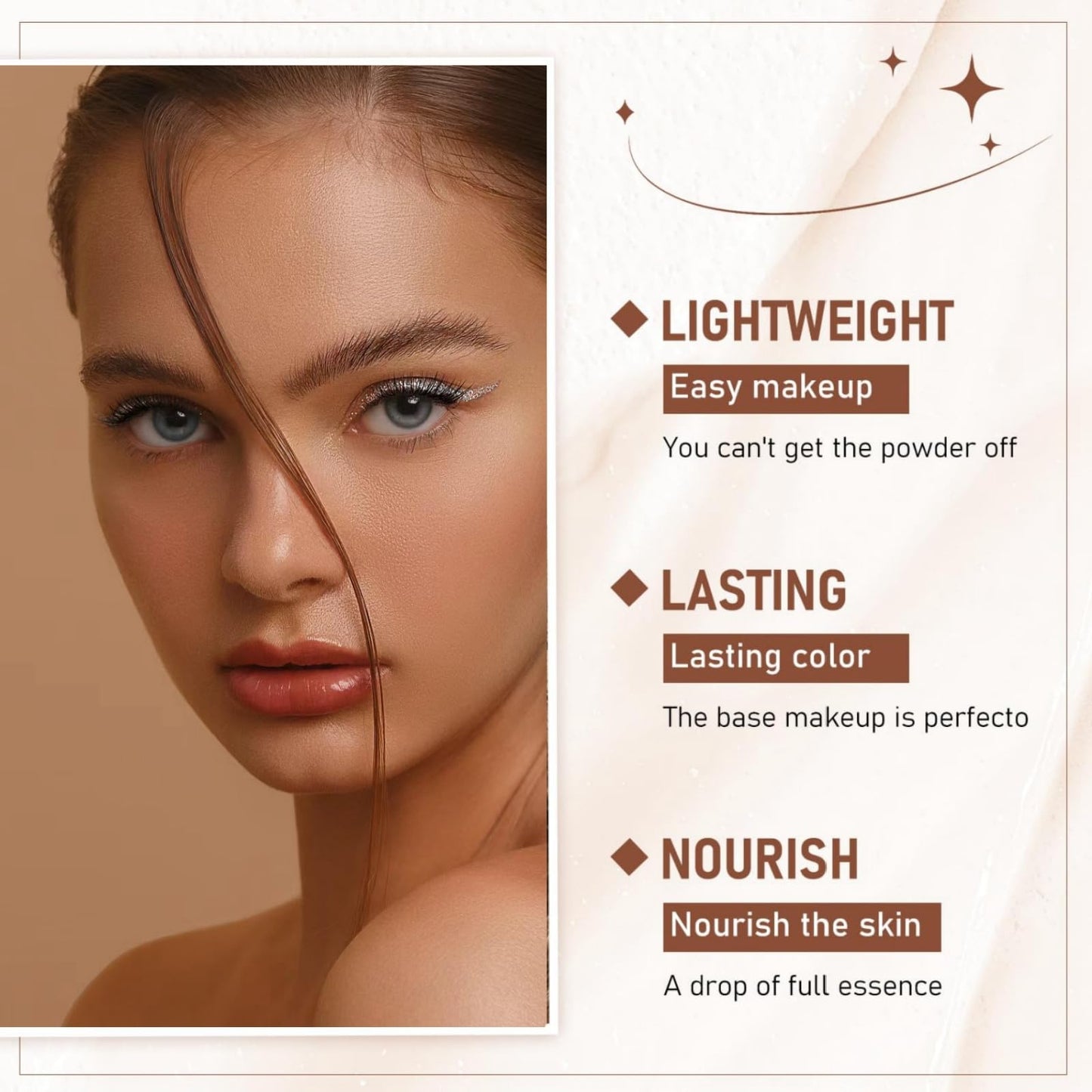 SingHao Makeup Foundation Stick,Cream Foun/dation With Built-In Brush,Make/up Multi-Use Coverage Concealer Sti/ck,Longwear Found/ation Stic/k,Stick Foundation Makeup,Foun/dation Face Sti/ck,Contour St/ick#4