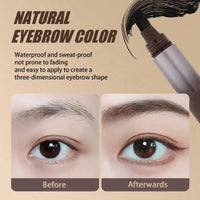 Coloroom Microblading Eyebrow Pen – Glossier Brow Flick, 4D Eyebrow Pencil with Angled Brush & Dip, Waterproof & Long Lasting, Quick Drying Liquid Brow Brush for Women