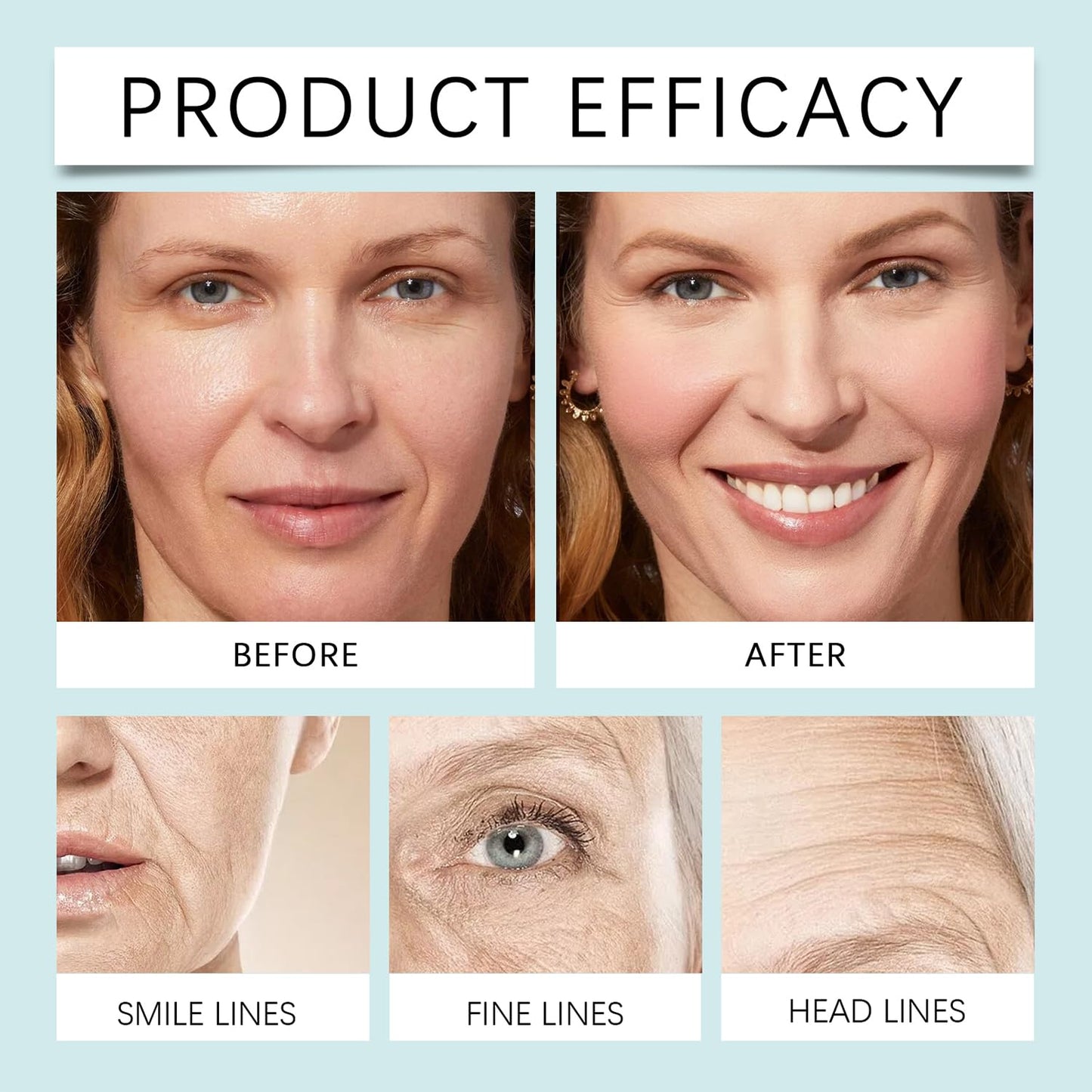 Anti Wrinkle Filler Serum for Face, Collagen Enriched Facial Firming Cream, Skin Tightening Lotion for Neck & Eye Area, Deep Hydration Cream for Women, Night Repair Moisturizer