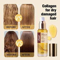 Fashion Base Hair Oil Moroccan Argan Oil for Hair & Skin - Collagens Hair Care Oil, Maca Hair Oil - Maca Essence Care Collagens For Dry Damaged Hair - Soften Smooth Hair Essence - 50ml