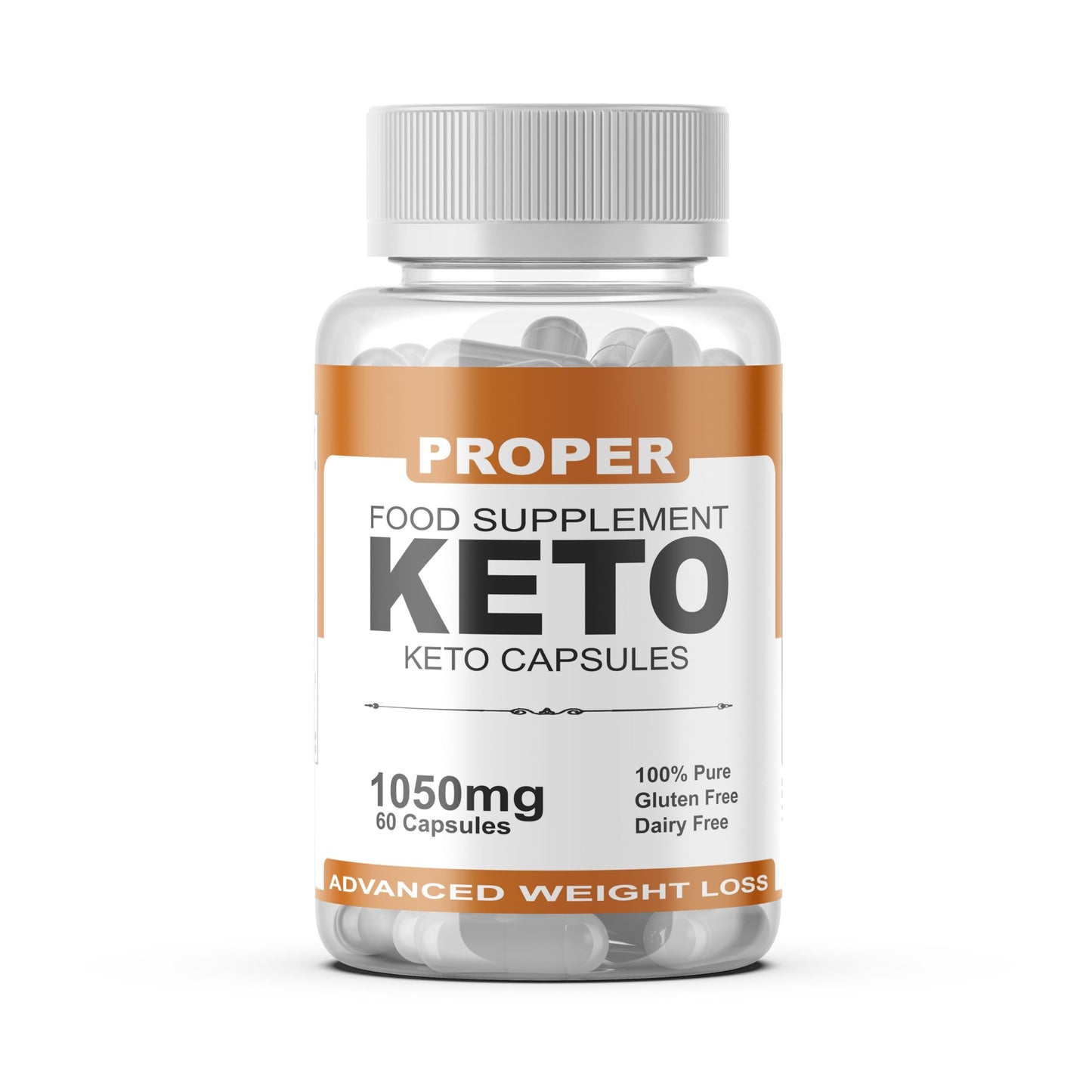 Proper Keto - Natural Weight Management - 60 Capsules - Vegan,Support for Men & Women - 1 Month Supply