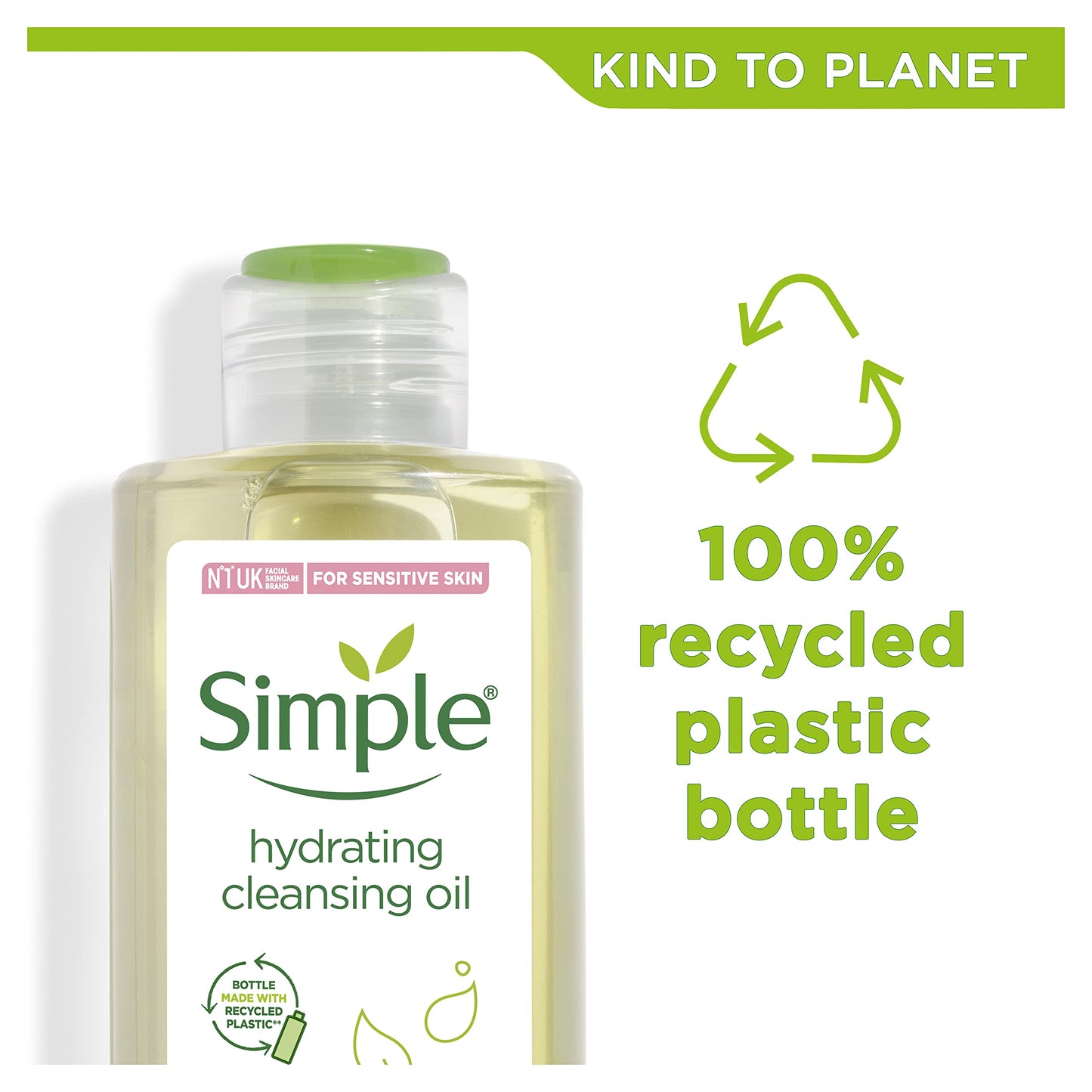 Simple Kind to Skin Hydrating Cleansing Oil cruelty-free and vegan sensitive skin cleanser 125 ml