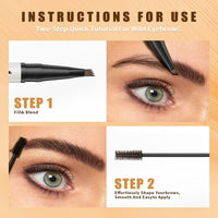 QinZiEn Eyebrow Pencil with Eyebrow Gel,2-In-1 Eyebro/w Pen and Brow Brush,Light Brown Eyeb/row Pencil,Waterproof Eyeb/row Pe/ncil,Eyebr/ow Filler,Long Lasting Brow Pe/n,Eyebr/ow P/en for Beginners