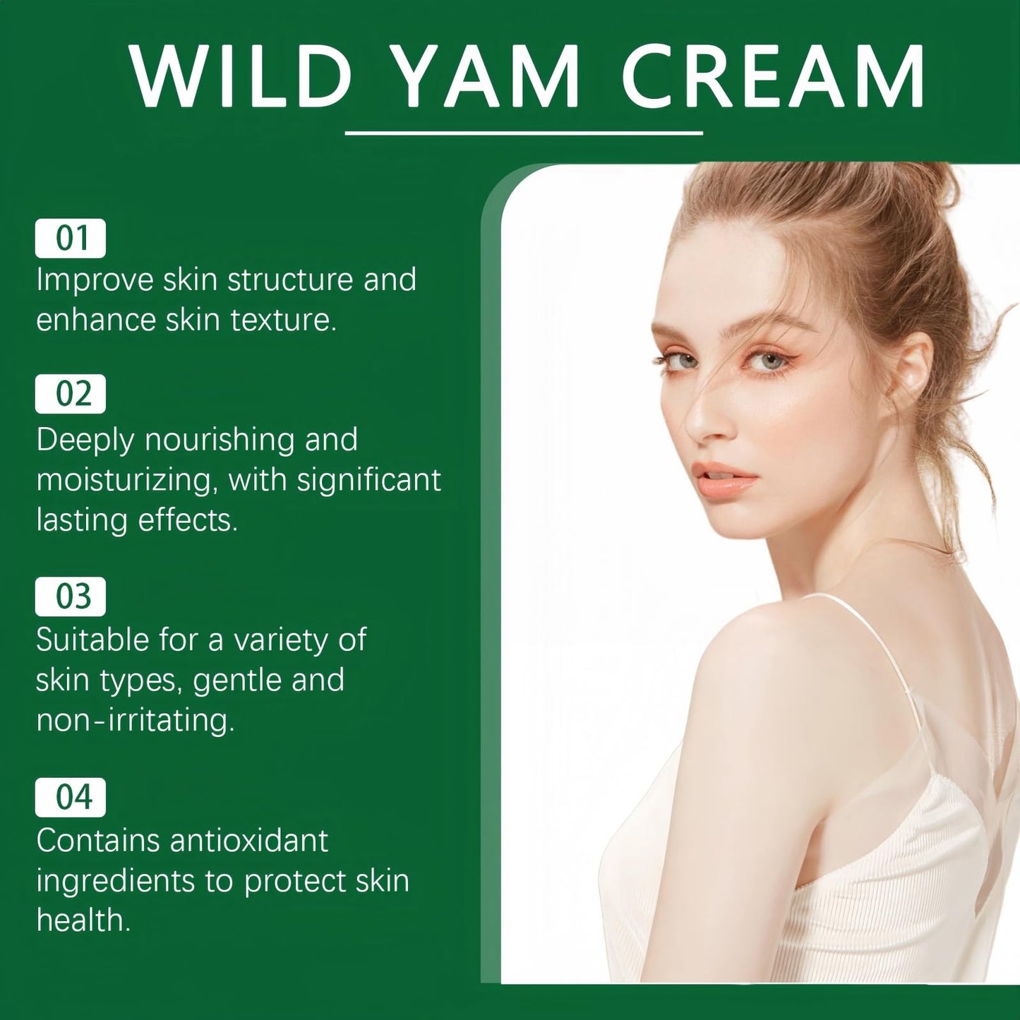 Oumun Wild Yam Cream,Wild Yam Cream for Hormone Balance,Natural Organic Wi-ld Ya-m Cre-am for Menopause Relief,Hormone Balance Ya-m Cre-am for Women,Gentle and Moisturizer Skin,Natural Ingredients Wild Y-am
