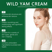 Oumun Wild Yam Cream,Wild Yam Cream for Hormone Balance,Natural Organic Wi-ld Ya-m Cre-am for Menopause Relief,Hormone Balance Ya-m Cre-am for Women,Gentle and Moisturizer Skin,Natural Ingredients Wild Y-am