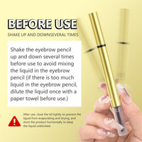 Weixinbuy 2-IN-1 Microblading Eyebrow Pen Long-lasting, Waterproof Eyebrow Pencil Dual-Ended with 4-Fork-Tip & Brow Brush & Clear Brow Gel, Fluffy & Defined Brows for Natural-Looking (2# Light Brown)