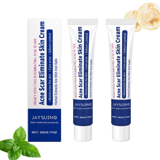 Tongyend 2PCS Anti Acne Face Cream, Herbal Acne Cream, Acne Treatment for Face, Scar Cream, Spot Cream for Women And Men, Rapid Acne Scar Removal, Deep Pore Cleansing, for All Skin Types (20G/0.71OZ*2PCS)