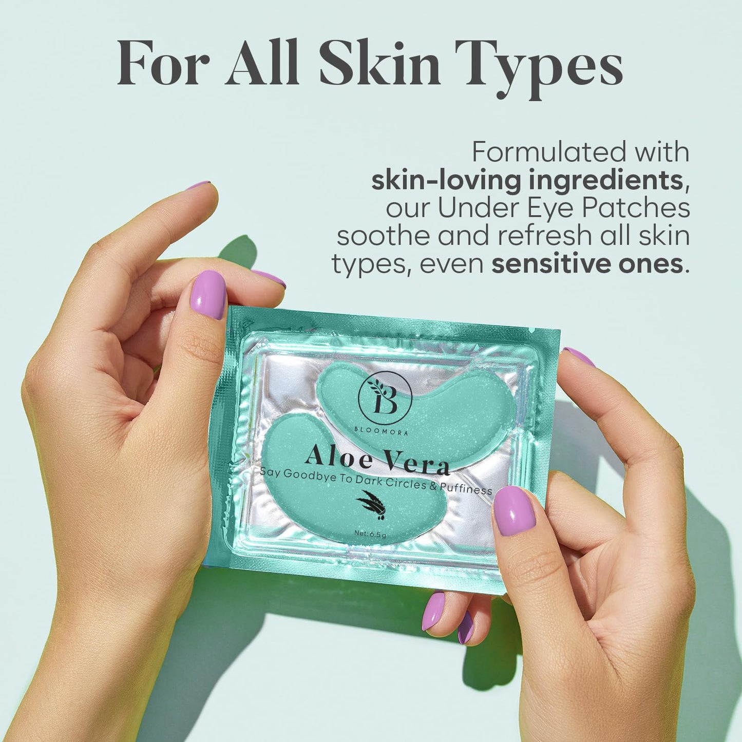 BLOOMORA Under Eye Gel Patches - Aloe Vera Under Eye Patches for Puffy Eyes & Dark Circles - Hyaluronic Acid + Collagen Gel Pads for Reducing Appearance of Puffiness & Hydration - 30 Pairs