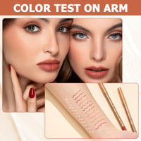 Bisienya 12pcs Lip Liners Set,Matte Lipstick Lip Liner Pencil,Longwear Smooth Lip Pencil,Smooth and Long-Lasting Lip Pencil Liner,Creamy Lip Liner,High Pigmented Waterproof Natural Lip Makeup