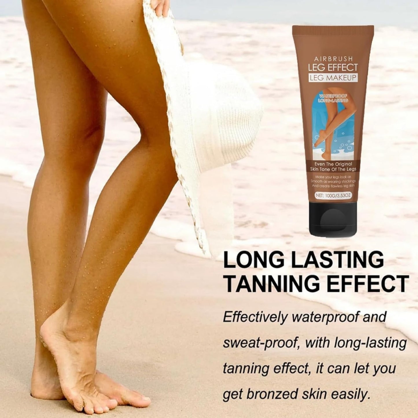 Ruojiar Leg Makeup to Cover Veins,Leg Makeup Waterproof No Transfer,Concealers & Correctors,Leg Makeup Lotion,Leg Vein Cover Up Makeup,Makeup Concealer for Woman,Leg and Body Scar Cover Up Makeup(#Bronze)
