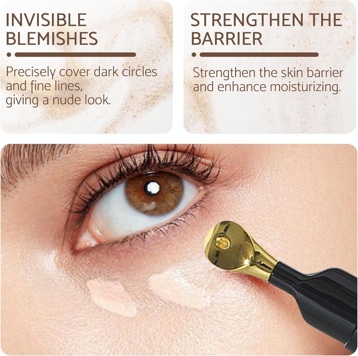 DOOCECIY Luminous Eye Corrector SPF 41, Eye Cream for Dark Circles Puffy Eyes, Anti Wrinkle