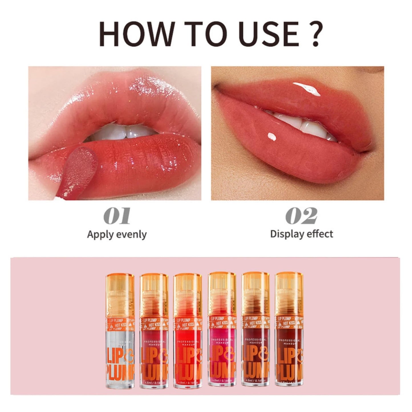 Siyinzu 3PCS Duck Plumping Lip Gloss,Plump Lip Gloss,Plumping Lip Oil,Lip Plumping Lip Gloss,Long Lasting Lip Plumper,Non-Sticky Lip Plumper Gloss,Moisturizing Lip Plumping Gloss,Lip Gloss Sets for Women,B