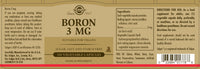 Solgar Boron 3 mg Vegetable Capsules - Food Supplement, 100 capsules (pack of 1) - Vegan, Gluten Free