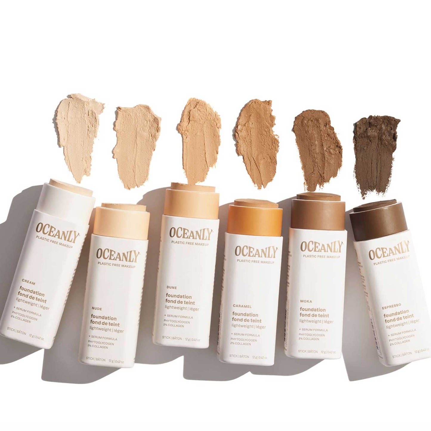 ATTITUDE Oceanly Plastic-Free Light Coverage Foundation Stick, Titanium Dioxide-Free, EWG Verified, Vegan Makeup, Cream, 12 grams