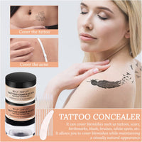 SHEBEEDO Tattoo Cover Up,Concealer Cream Full Coverage,Acne Concealer, Body Concealer, Professional Waterproof Concealer to Cover Tattoo for Men Women,Natural Tattoo Makeup Cover Body Makeup