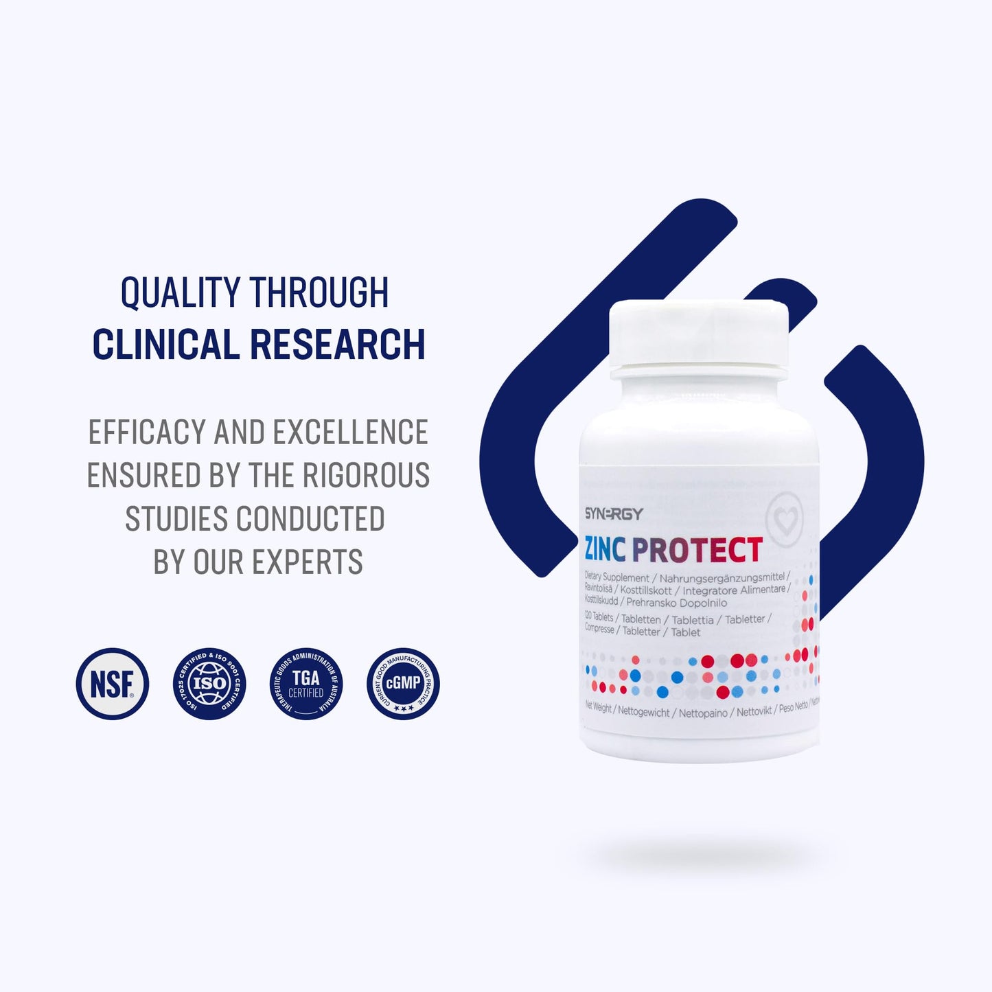 Synergy Worldwide Zinc Protect 120 Tablets | 15 mg Zinc per Tablet | Supports Immune Function | Vital Mineral for Optimal Health and Wellbeing | 76,2 gr