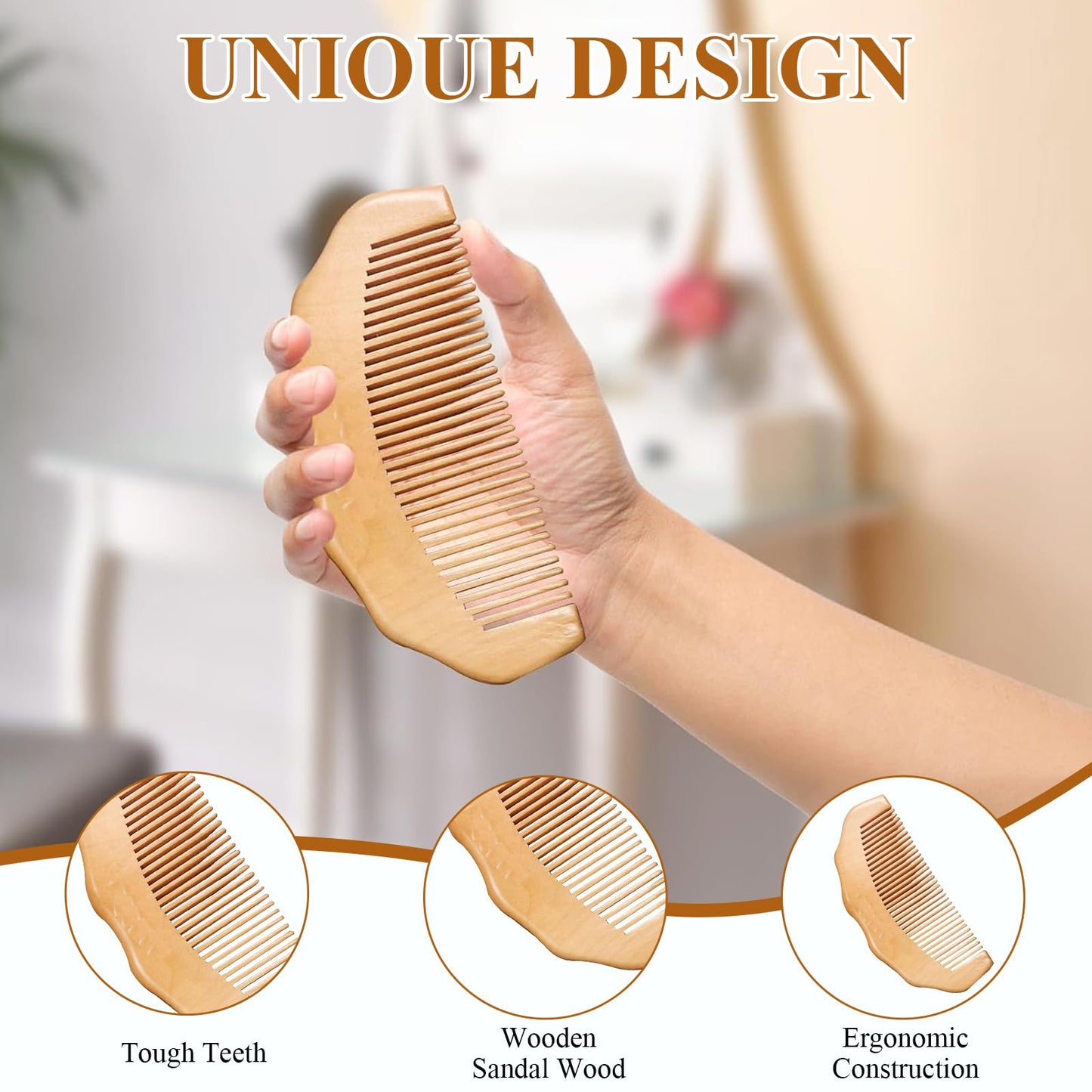 Bisienya Birthing Comb,Labour Comb,the Wooden Comb is Used to Relieve Anxiety and Distract the Pregnant Mother,Postpartum Necessities(13cm)