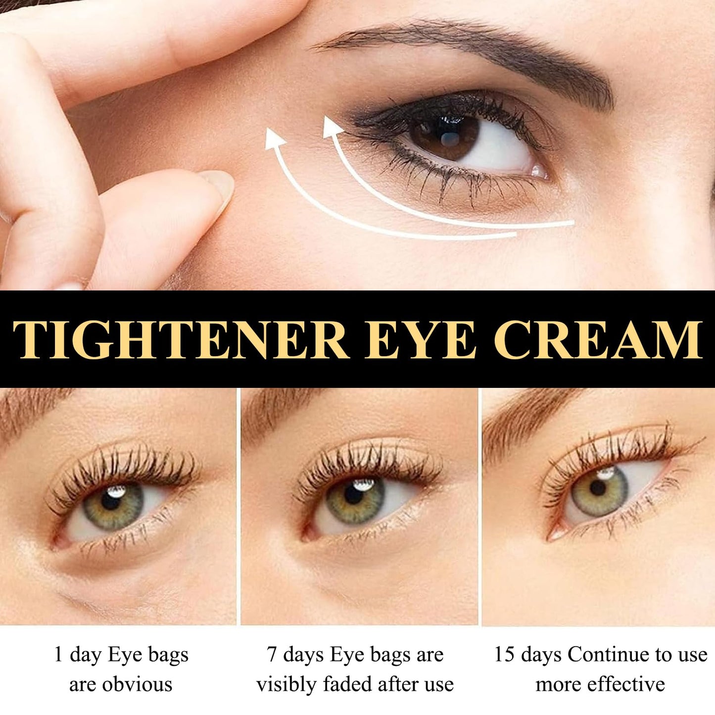 Instant Eye Tightener, Eye Bag Cream Instant Firmx Eye Tightener for All Skin Eye Cream for Tightens and Smoothes for Dark Circles Fine Lines Puffiness,Fade Fine Lines (2PCS)