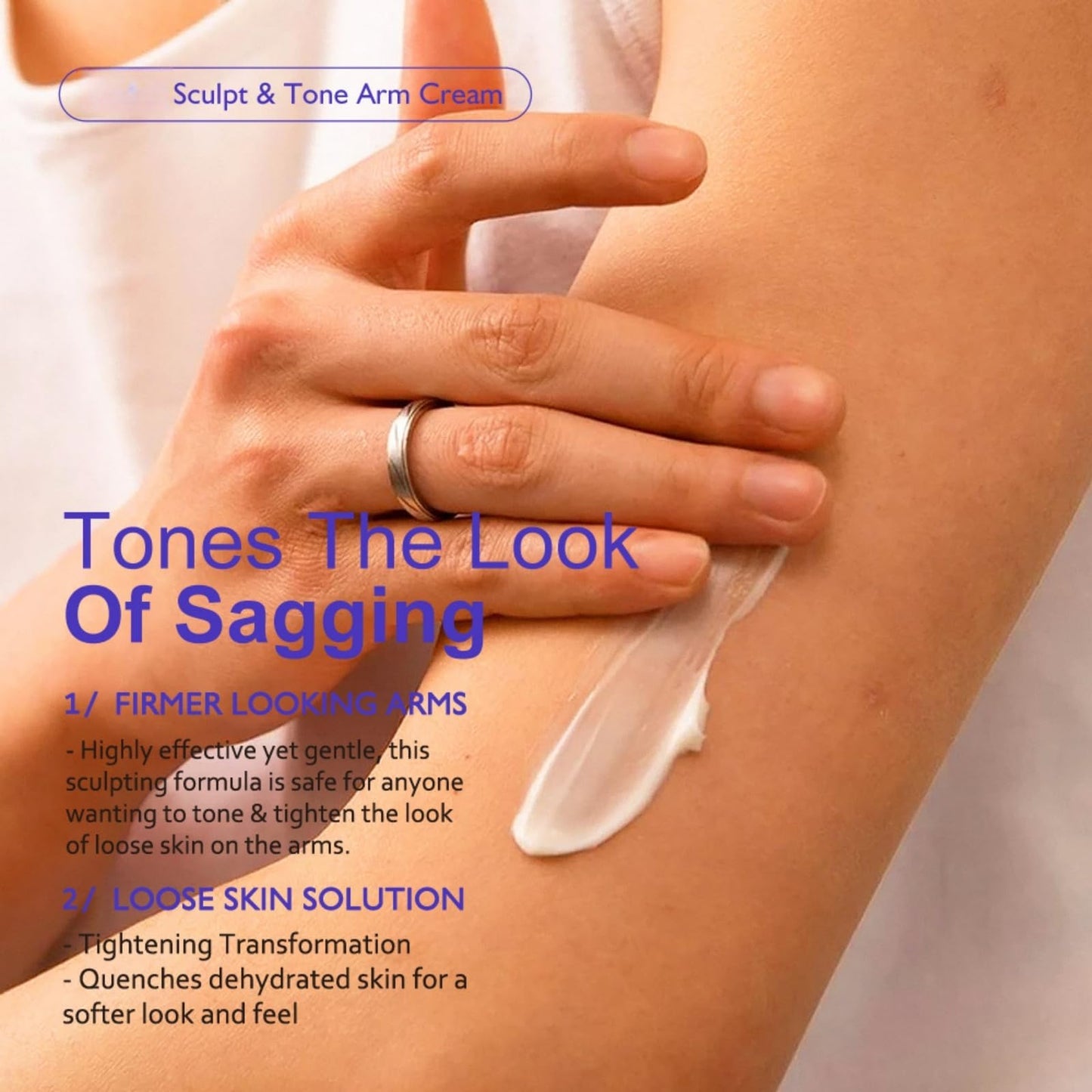 Sculpt & Tone Arm Cream,Arm Tightening Cream,Ar/m Firming Cre/am for Women,Skin Tightening Cre/am Body,Tighte/ning & Firming Cr/eam for Loose,Saggy Sk/in Tightener,Smooths Wrinkles, Deeply Hydrates