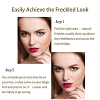 Generic 4-in-1 Freckle Pen – Waterproof Long-Lasting Freckle Makeup Pen with Fine Tip, Hypoallergenic Skin-Friendly Formula, Dual Colors (Light Brown & Dark Brown) for Natural Sun-Kissed Look