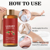 ISBEAUSOLS Magic Body Soothing Oil - Magic Luxury Body Oil - Firming & Tightening Body Oil for Dry Skin - Body Lotion for Women with Coconut, Honey & Rosehip - Radiant Skin, Effectively Improves Fine Lines