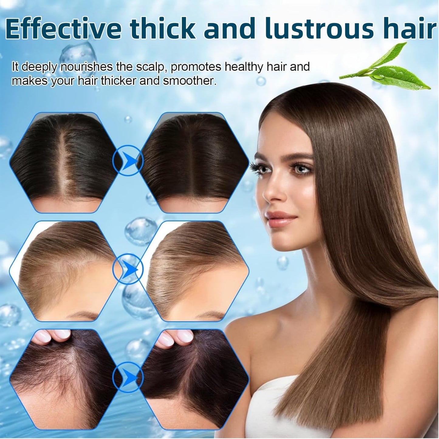 Yoowan Scalp Cooling Hair Ampoule,Hair Loss Serum,Ha-Ir Density Serum,Scalp Protector,Sca-Lp Se-Rum For Dry Sca-Lp,Strengthen & Grow,Keeps Clean And Non-Greasy,Improves Shine,Lightweight,Exfoliate