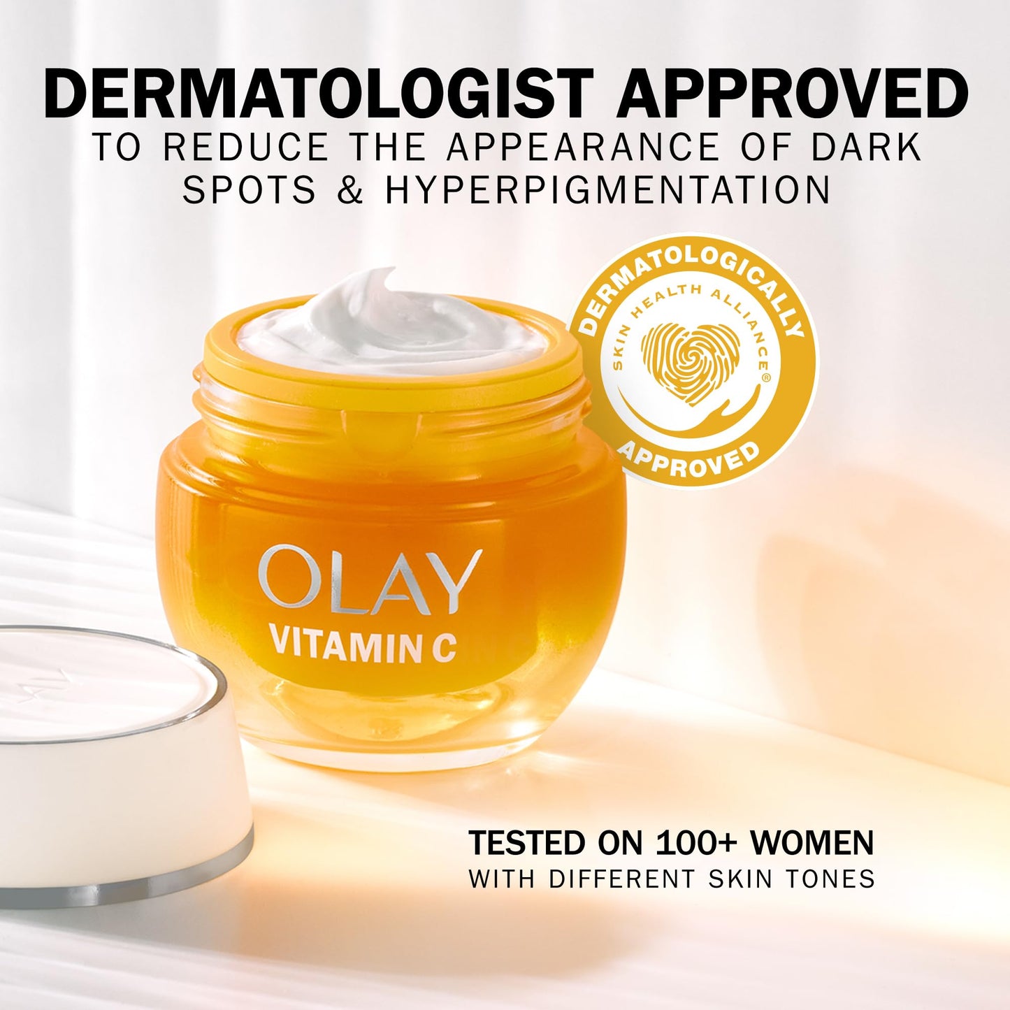 Olay Vitamin C Face Moisturiser Day Gel Cream with AHA, Skincare with Niacinamide 99% Purity and Vitamin E Brightening Skin Care: Anti-Dark Spot Action, Evens, Hydrates Non-Greasy, Non-Sticky 50ml