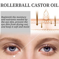Rollerball Castor Oil,Castor Oil and Frankin-cense Eye Roller,Eye Cream for Dark Circles and Puffy Eyes,Eye Rollerball for Eyes,Eye Cream Anti Aging,Anti Wrinkle Eye Care Products,Eyebag Remover