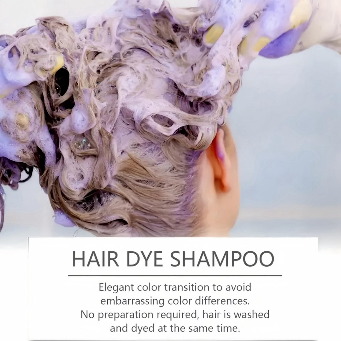 Ruojiar Instant Colour Shampoo,Hair Color Shampoo,Hair Dye Shamp/oo 3 in 1,Gentle Formula for Gray Ha/ir Coverage,Easy to Use,Plant-Based Instant Dye,Long-Lasting,Herbal Ingredients,Quick and Easy,Purple