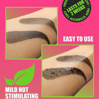 OuXing Eyebrow Tint,Semi-Permanent Eyebrow Dye,Eyebr-ow T-int Dark Brown,B/row Ti-nt Eye-brow Dye Kit with B/row Cards & Brush,Long-Lasting D/ye Eye/brow Gel,Waterproof Eye-brow T-int Pencil,02 Black
