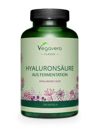 Hyaluronic Acid Supplements Vegavero® | NO Additives, Lab-Tested | High Strength 600mg with 800-1500 kDa | 180 Hyaluronic Acid Capsules (6 Months) | Vegan