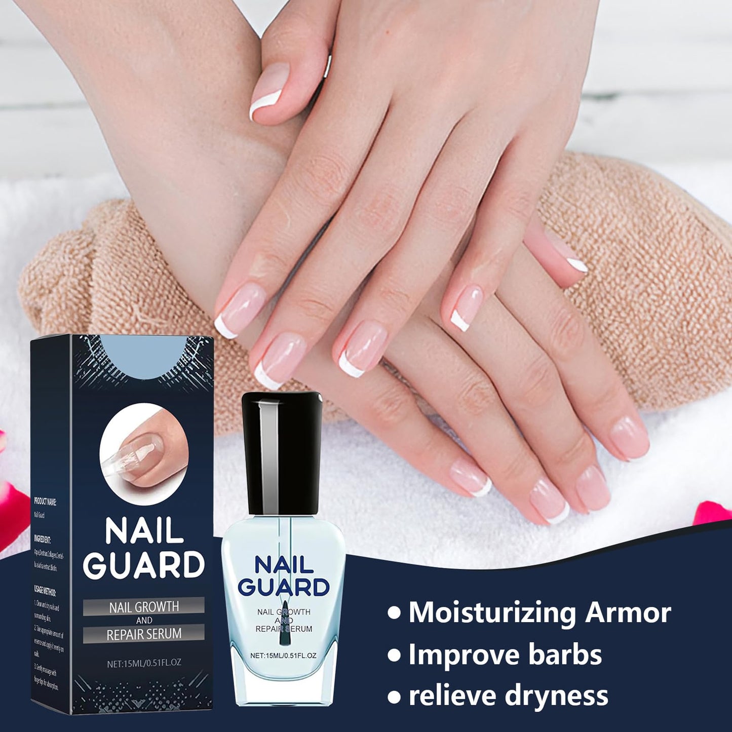 Nail Strengthener, 2PCS Revitalizing Nail Growth Serum, Nail Hardener Extra Strong and Growth - Nail Repair Serum for Damaged Nails for Faster Growth - Achieve Stronger, Healthier Nails