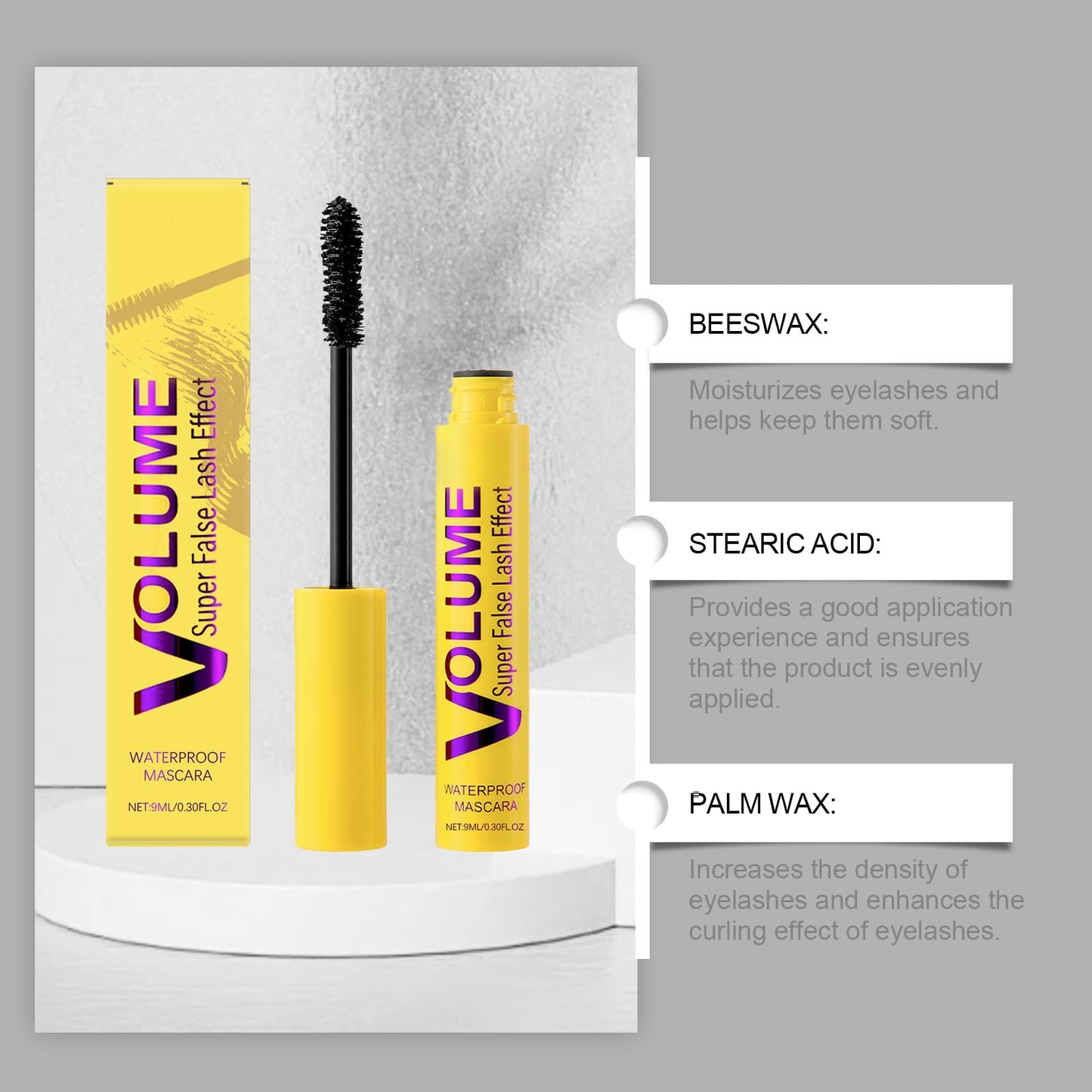 Generic Waterproof Mascara with Bubble Fiber Technology, Smudge-Proof and Clump-Free Formula for Defined Lashes, Buildable Volume and Length for All-Day Wear (1PC)
