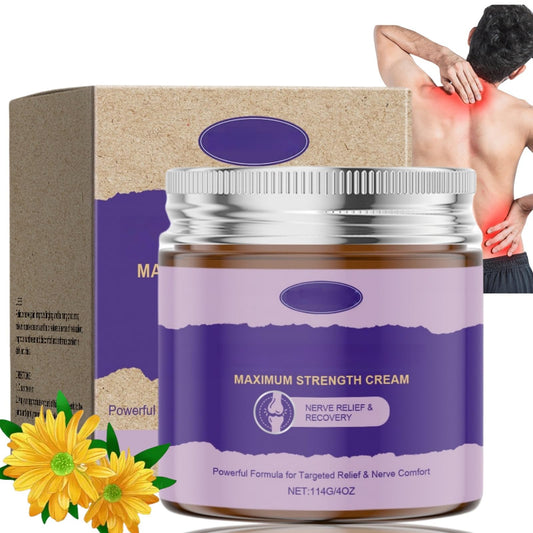 Xinyig 114g Maximum Strength Cream,Neurop/Athy Maximum Cream,Quick Acting Nerve Pain Relief Crea/m,Nourishing Skin Butter,Pain Relief Care for Feet,Soothing Body Care Balm,PainRelief Balm for All Skin