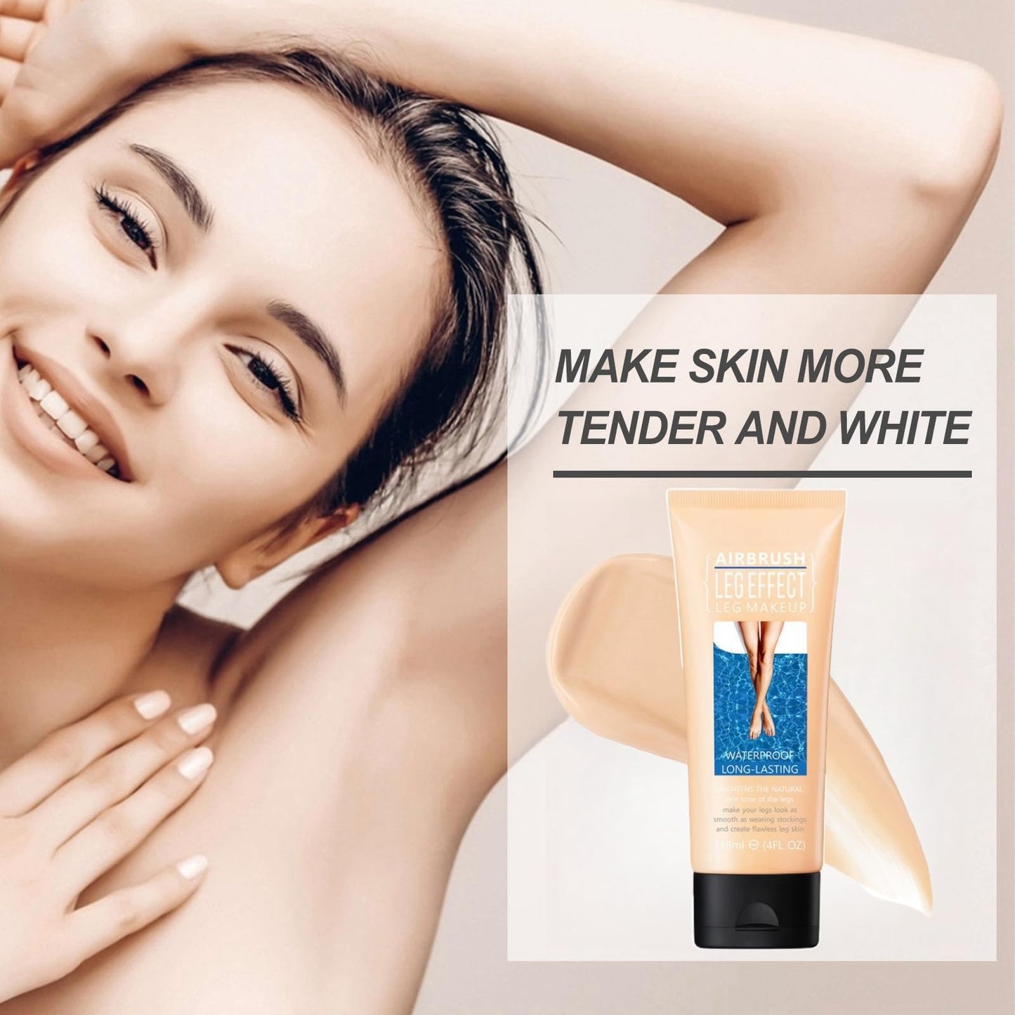 Jinjiar Leg Makeup Waterproof No Transfer,Leg Vein Cover up Makeup,Leg Makeup Lotion,Leg and Body Scar Cover Up Makeup,Concealer Full Coverage,Makeup Concealer,Leg Makeup,Lasting Perfection Concealer(1#)