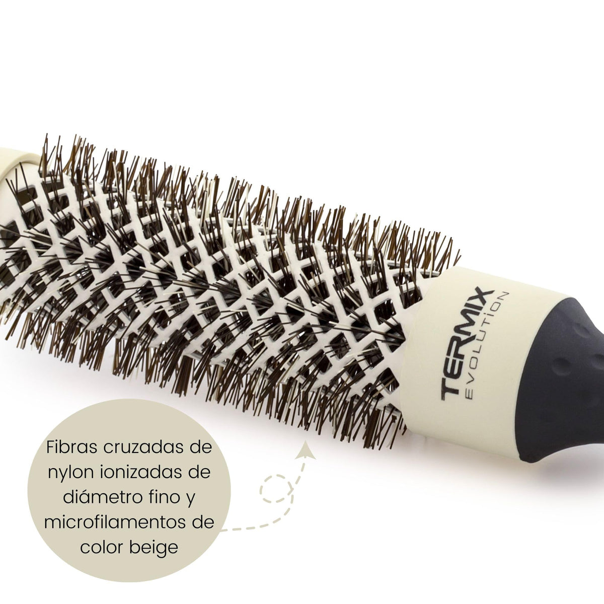 Termix Evolution Soft Ø 17 mm-Hairbrush for thin hair with ionized bristles specially for thin and delicate hair.