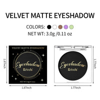 Erinde Light Black Eyeshadow, Mini Matte Eye Shadow, Pressed Powder Eye Palette, Long-Lasting Makeup, Ultra-Blendable, Pigmented Color, Vegan Formula, #01