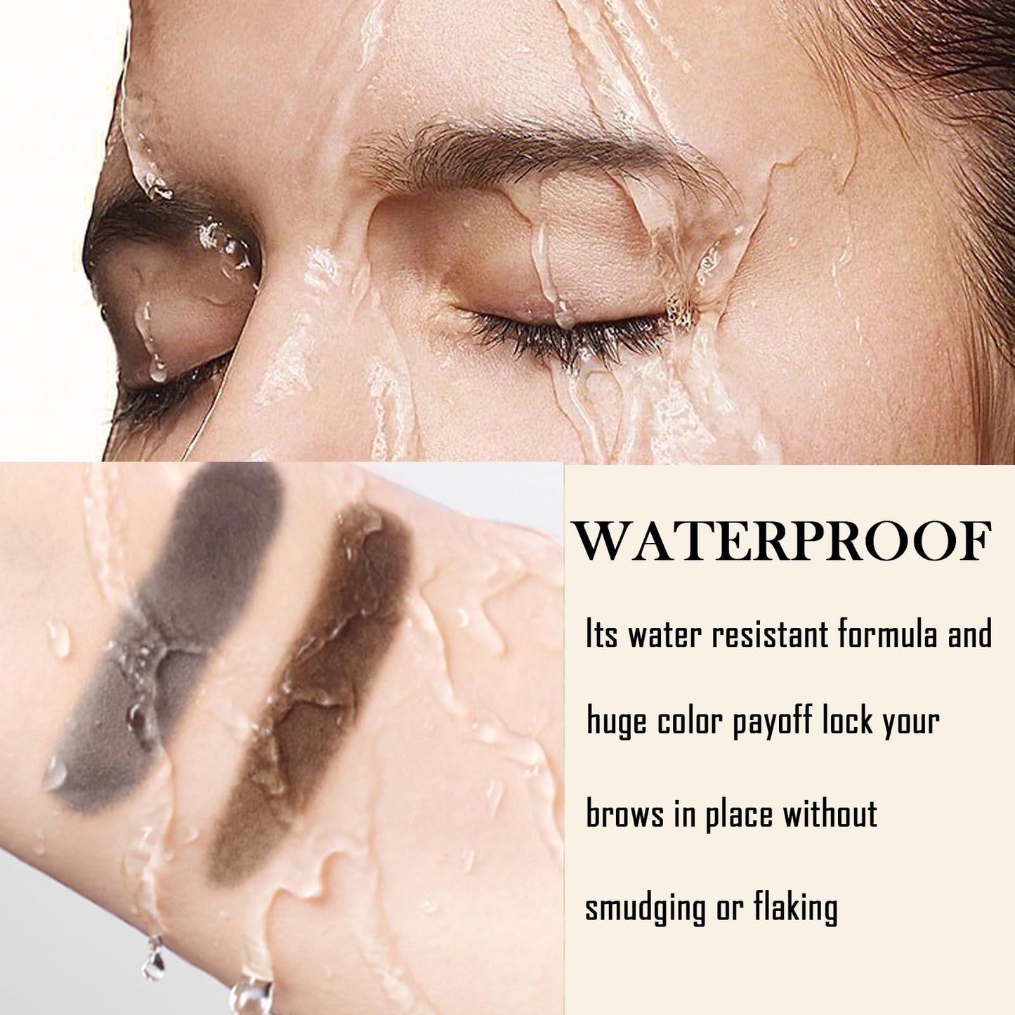 GEEWHILE Eyebrow Tint Tattoo Peel Off Eyebrow Gel Semi-Permanent Colour Brow Tattoo Gel Lasts Up To 3 Days, Waterproof Brow Tint With 10Pcs Eyebrow Stamp Stencil, Eyebrow Makeup Gift For Women(Dark Brown)