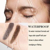 GEEWHILE Eyebrow Tint Tattoo Peel Off Eyebrow Gel Semi-Permanent Colour Brow Tattoo Gel Lasts Up To 3 Days, Waterproof Brow Tint With 10Pcs Eyebrow Stamp Stencil, Eyebrow Makeup Gift For Women(Dark Brown)