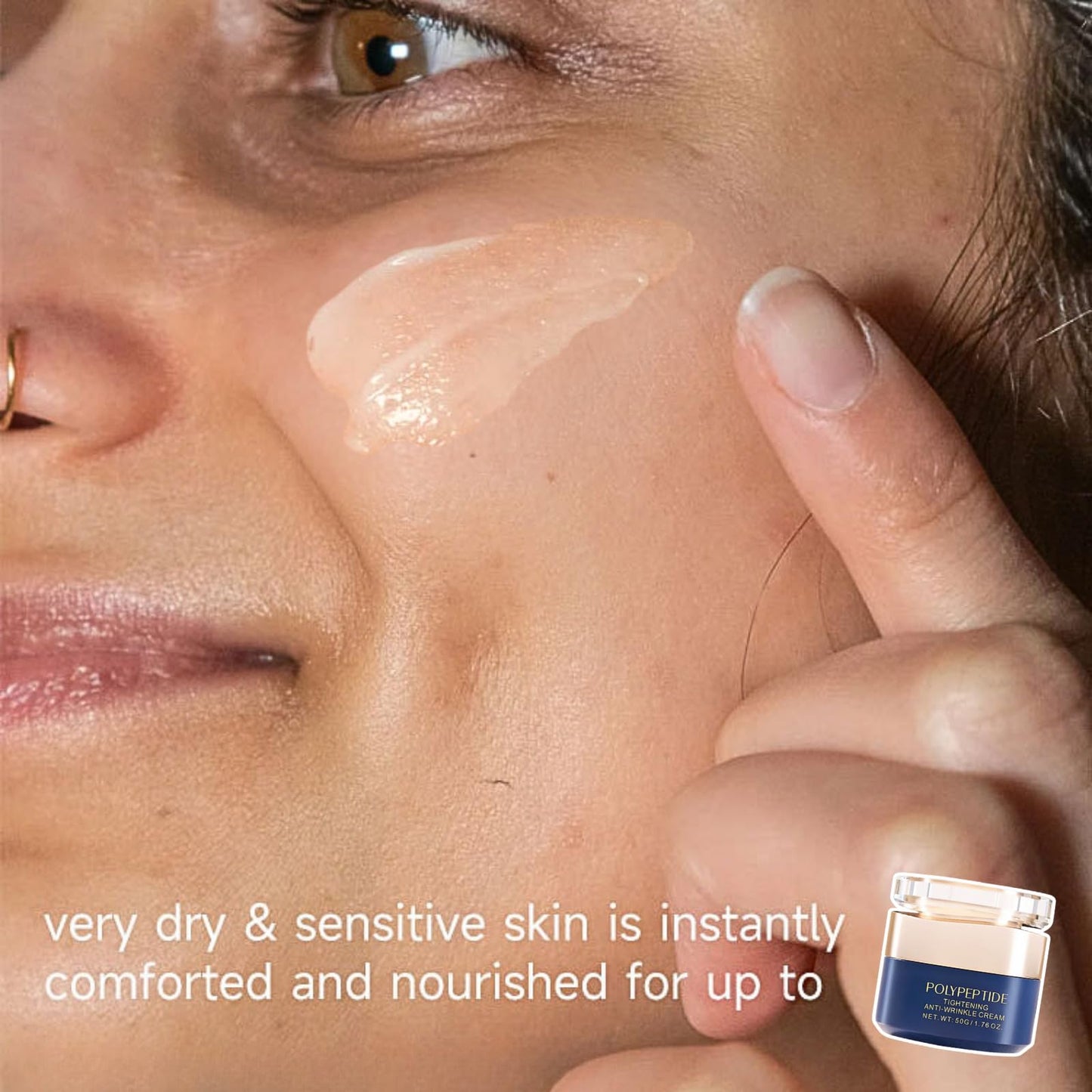 Polypeptide Tightening Anti Wrinkle Face Cream for Women, Skin Tightening Cream for Face, Peptide Day and Night Cream for Women Anti Aging Face Cream, Firming & Moisturizing, 1.76 Oz